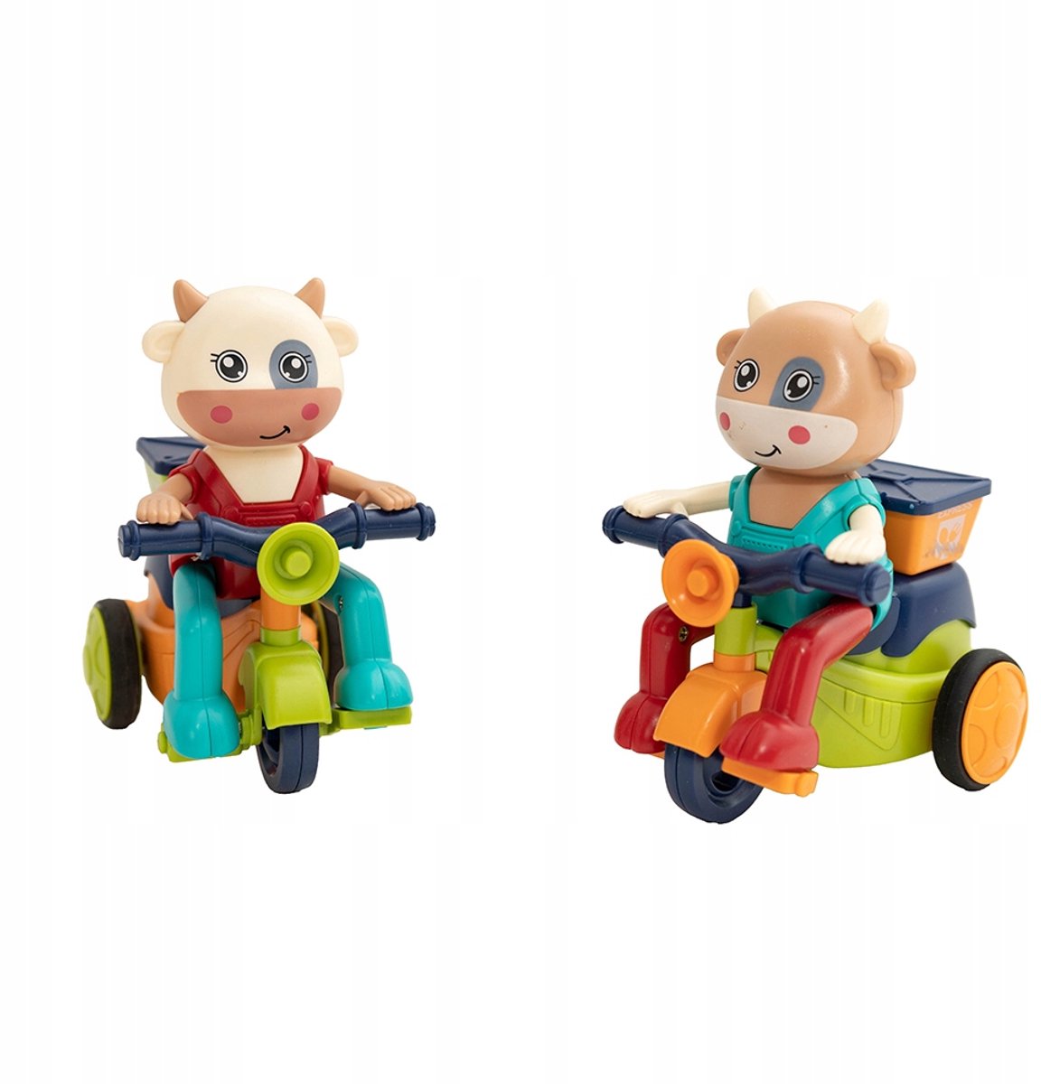 Vrolijke Koe op Driewieler met Friktieaandrijving - 2 Designs (6901440124889)