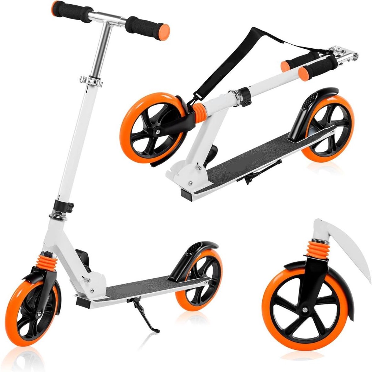 Zylo® Stuntstep Jongen - Stuntstep Volwassenen - Voor Jongesn en Meisjes - Wit Oranje - 87cm x 34cm x 92cm (6152725523501)