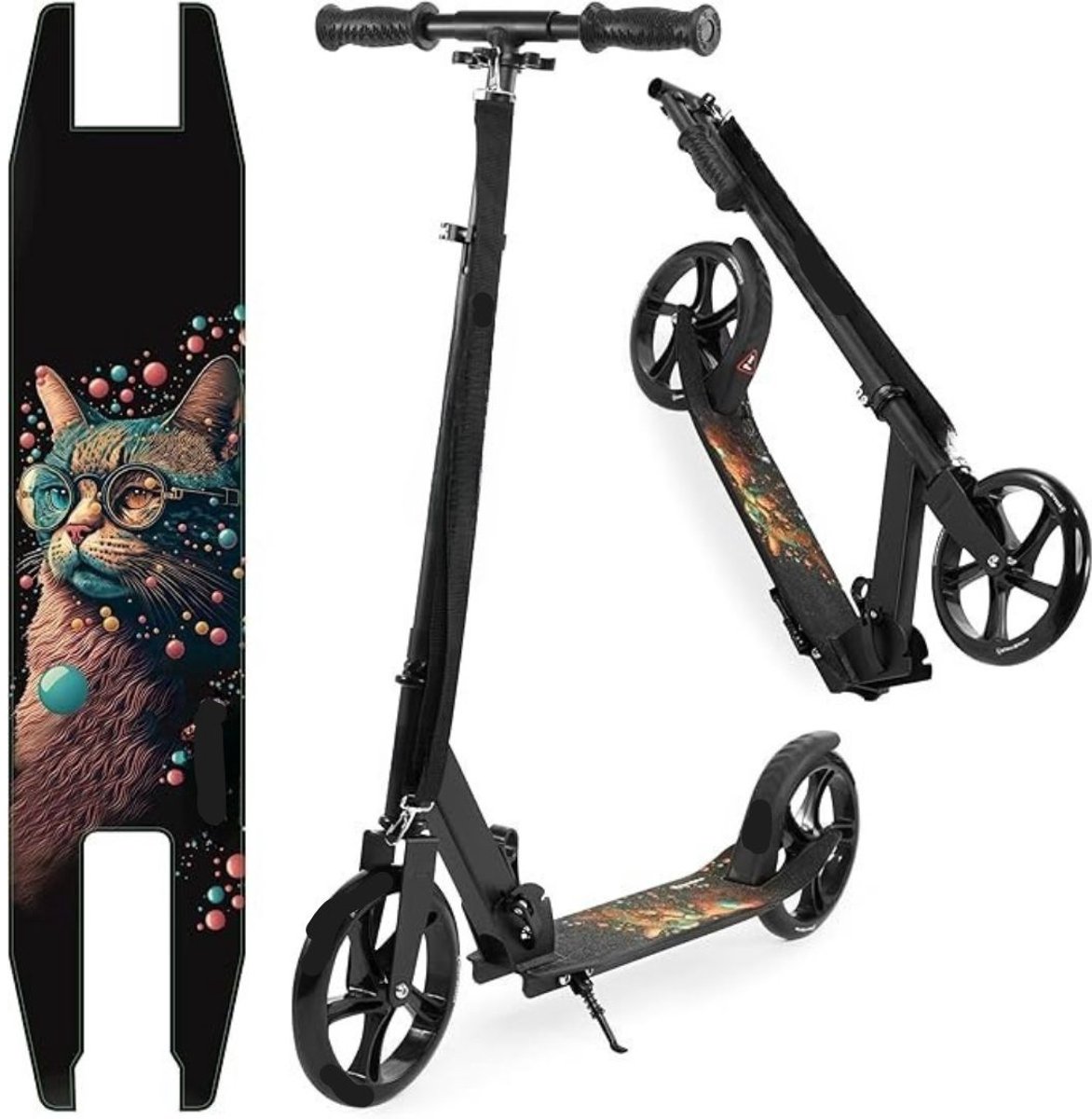 Zylo® Stuntstep Jongen - Stuntstep Volwassenen - Voor Jongesn en Meisjes - Zwart - 79cm x 33cm x 12cm (6152725521552)