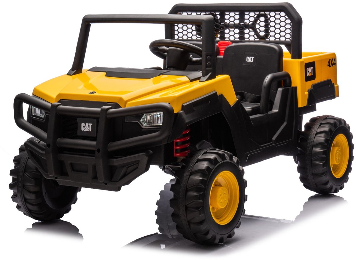 sun baby Loopauto Kinderschuifauto New Holland, tractor met aanhanger, kindervoertuig loopauto met claxon, kunststof (Geel-Zwart) (5905525357484)