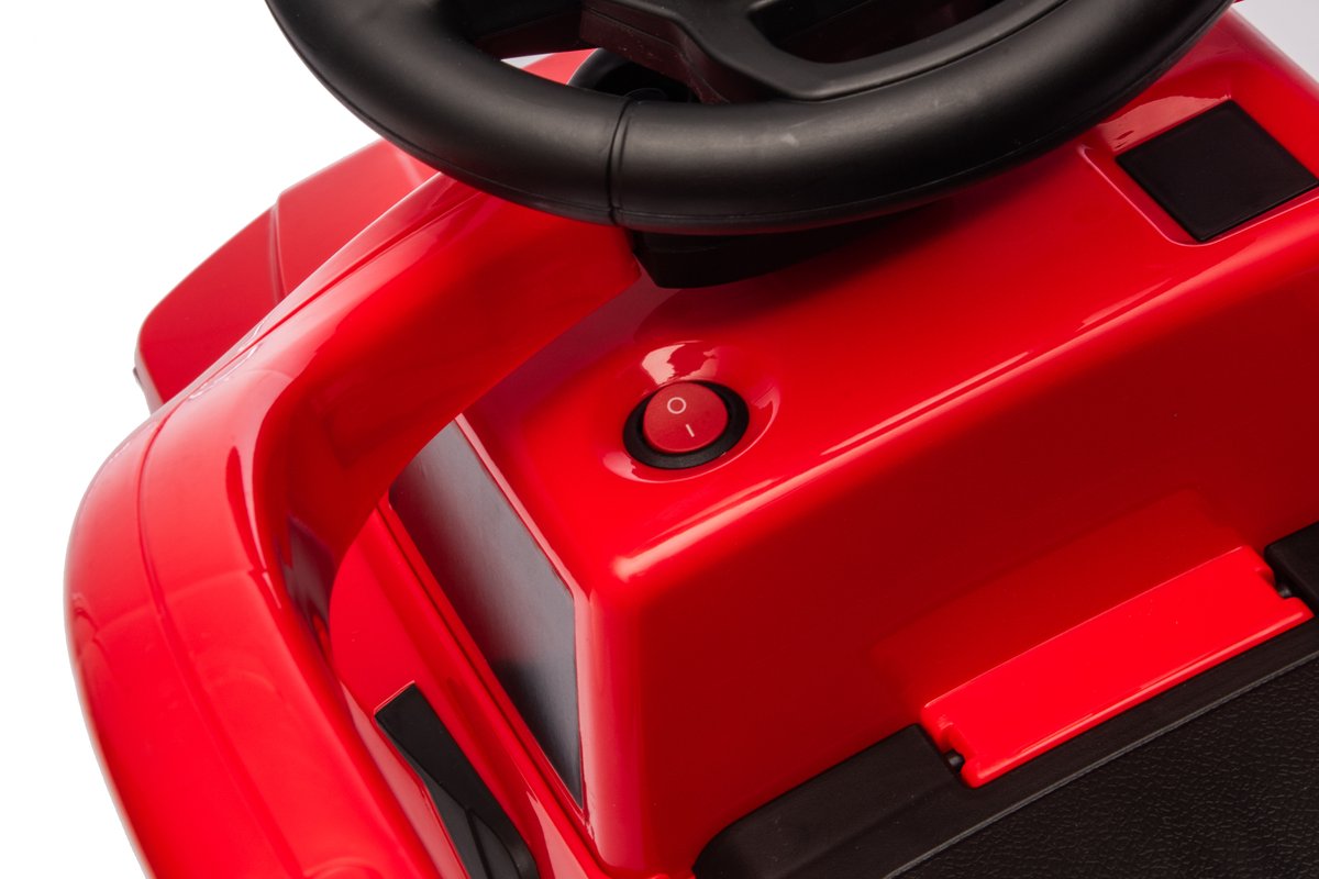 sun baby Loopauto met duwstang voor kinderen vanaf 12 maanden - Ford Raptor - grote terreinwielen, LED-verlichting, zitje met rugleuning en opbergruimte, tot 25 kg, rood (5905525357583)