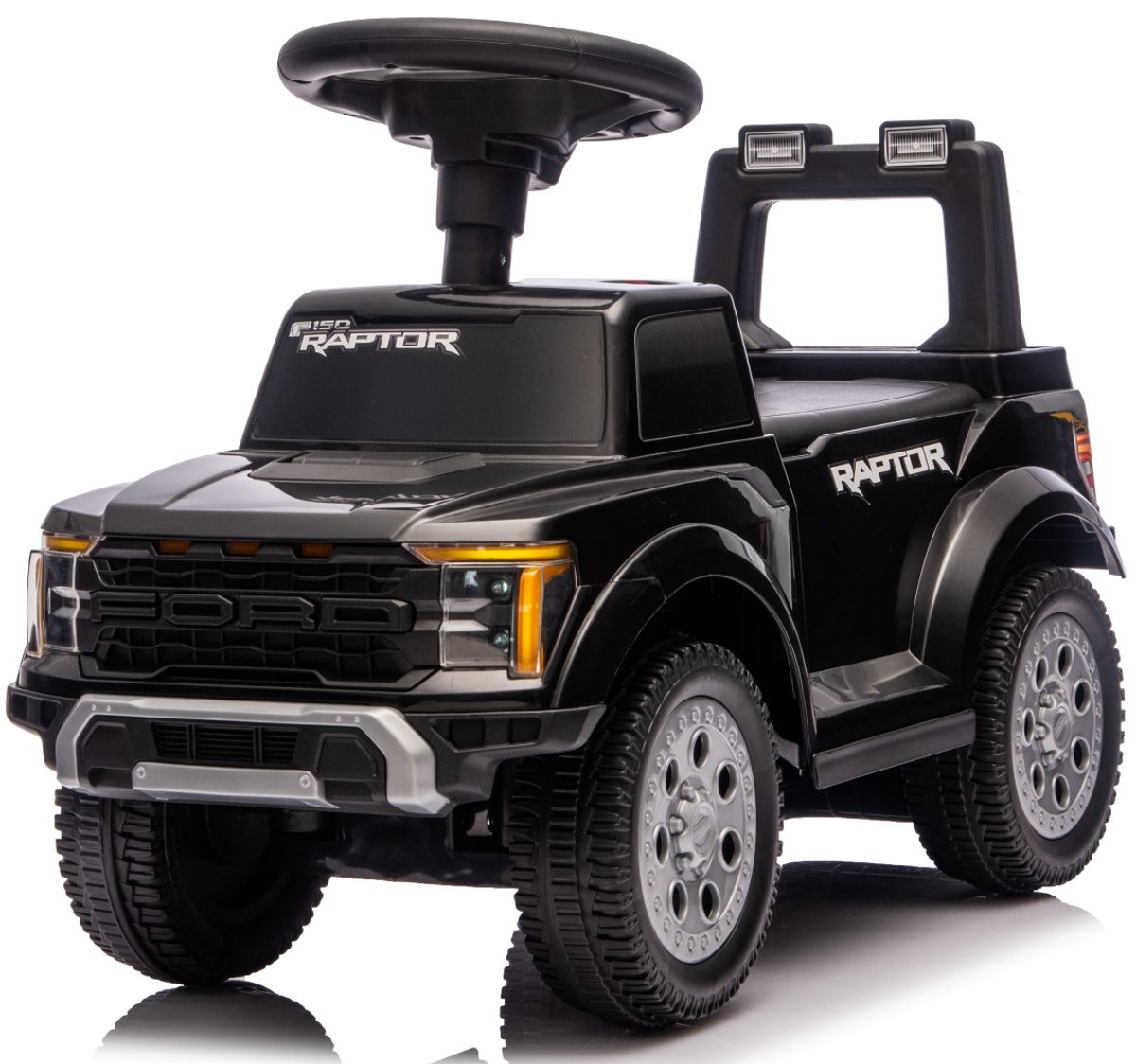 sun baby Loopauto voor kinderen vanaf 12 maanden - Ford Raptor - grote terreinwielen, LED-verlichting, zitje met rugleuning en opbergruimte, tot 25 kg, zwart (5905525357637)