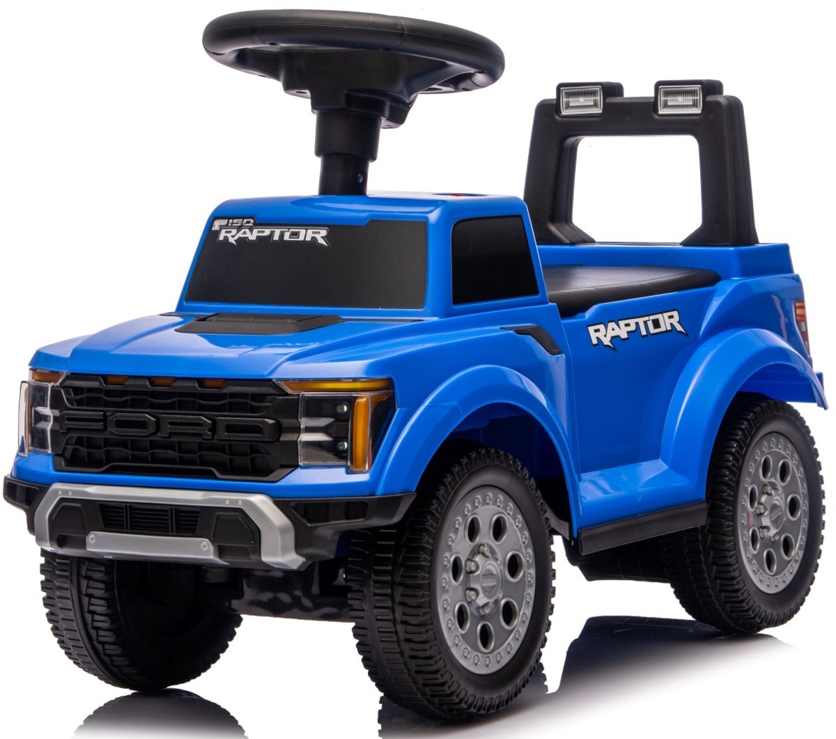 sun baby Loopauto voor kinderen vanaf 12 maanden - Ford Raptor - grote terreinwielen, LED-verlichting, zitje met rugleuning en opbergruimte, tot 25 kg, blauw (5905525357613)