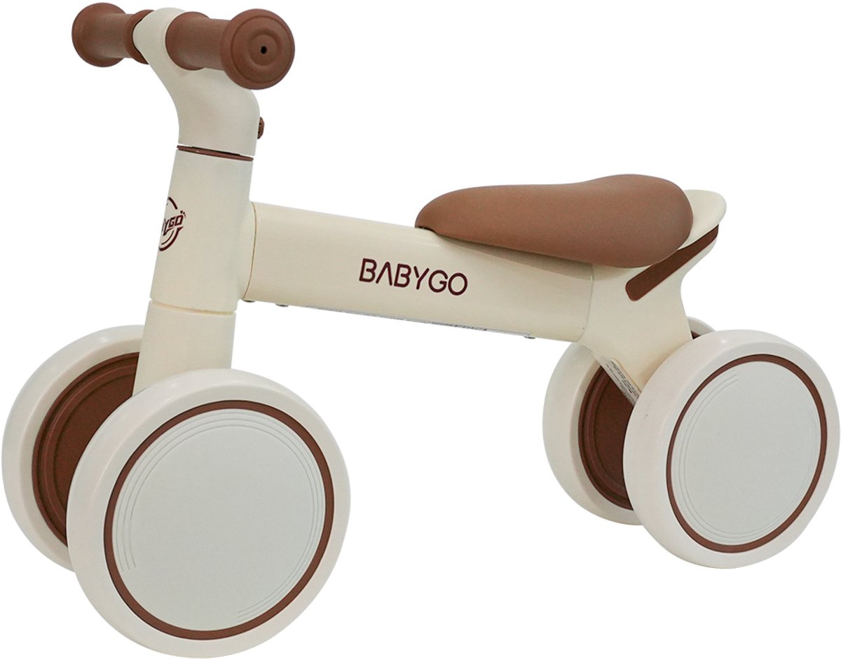BabyGo® 4-Wiel Loopfiets - Stabiele Balansfiets voor Peuters 1 tot 3 Jaar - Eerste Fietsje zonder Pedalen - Veilig Buitenspeelgoed & Ideaal Cadeau (6974776344269)