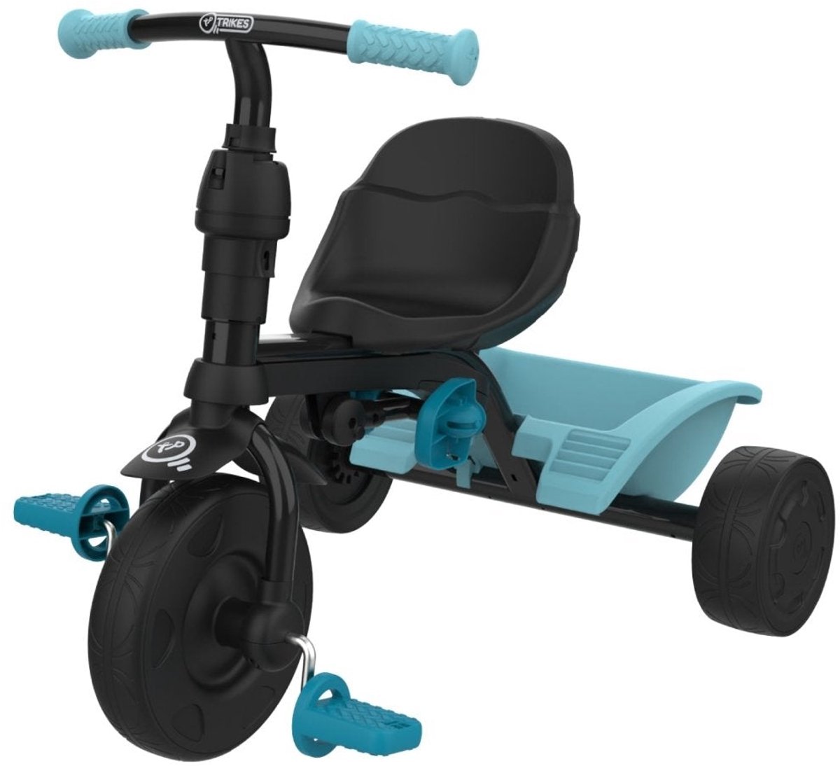 Blauwe 4-in-1 driewieler voor kinderen UNICORN (5021854107061)