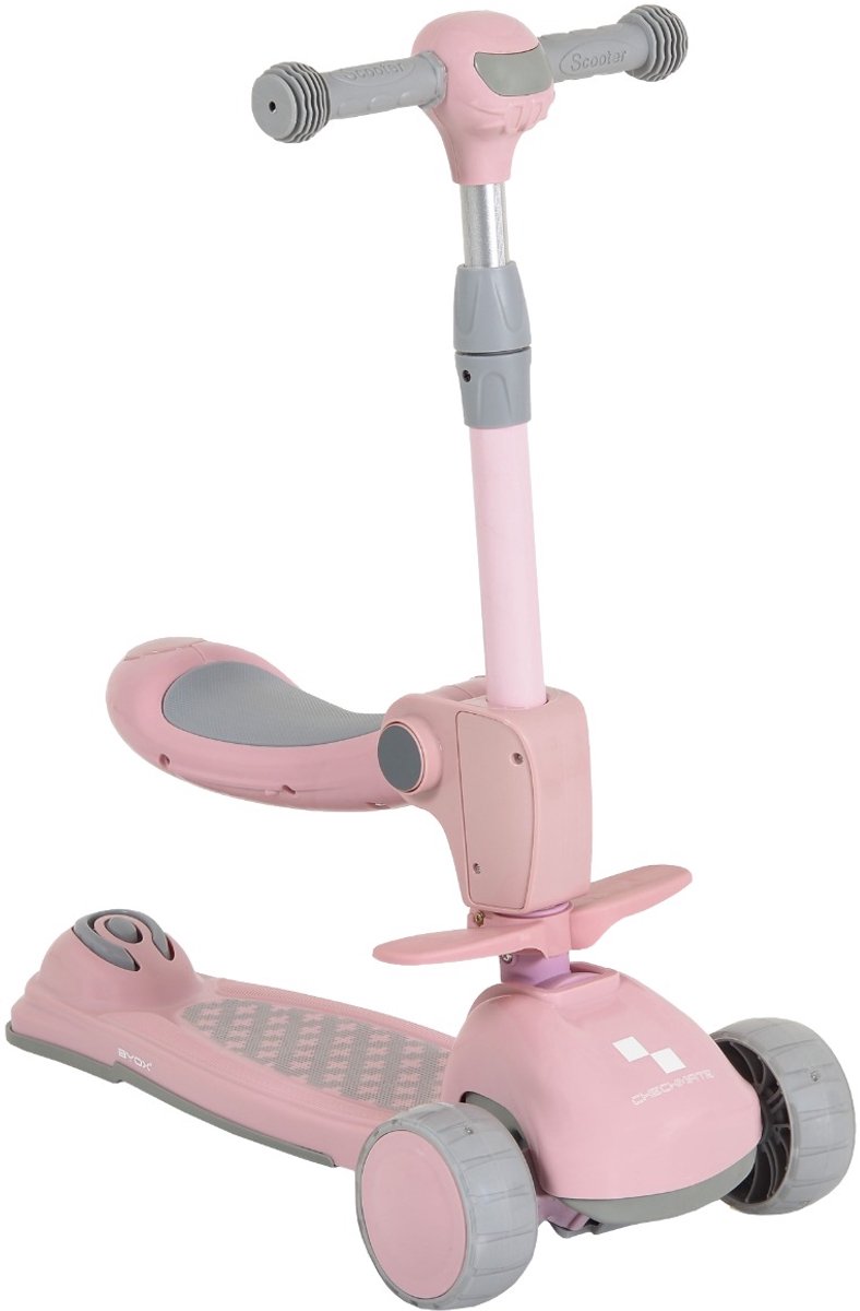 Byox Checkmate Lace Pink 2-in-1 Step/Loopfiets (3800146229634)