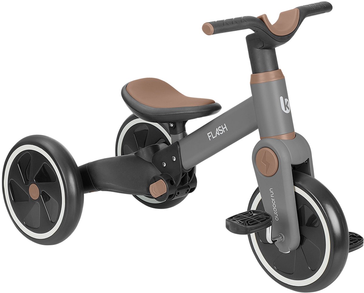 KikkaBoo Driewieler 5-in-1 - Flash - Grijs (3800171222723)