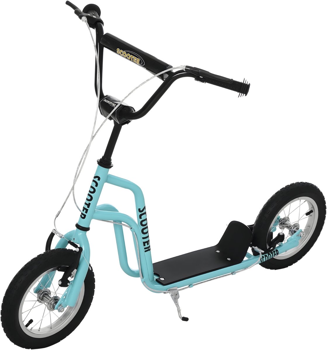 Kinderstep met Verstelbaar Stuur - Step met 12 Inch Wielen - Blauw (8721475064053)