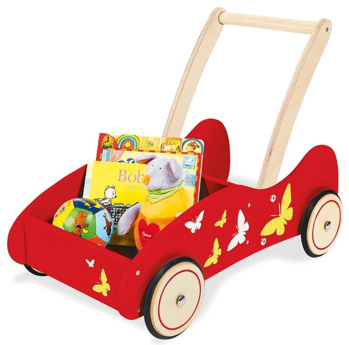 Pinolino houten loopwagen Kimi Rood (4035769045043)
