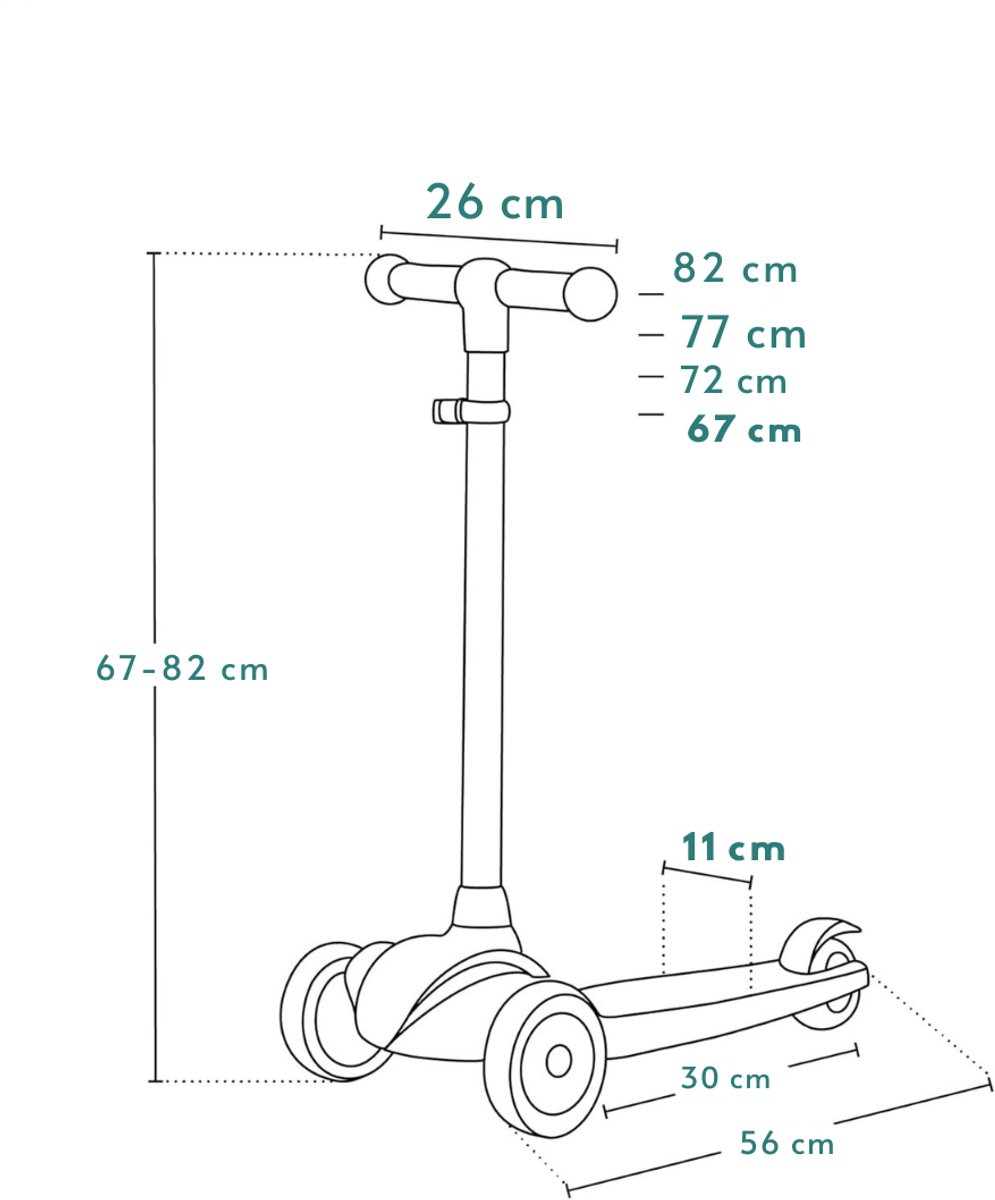 QORA® Kinderstep 3 Wielen - Kinderstep - Roze - 26cm x 56cm x 67cm (6155952748730)