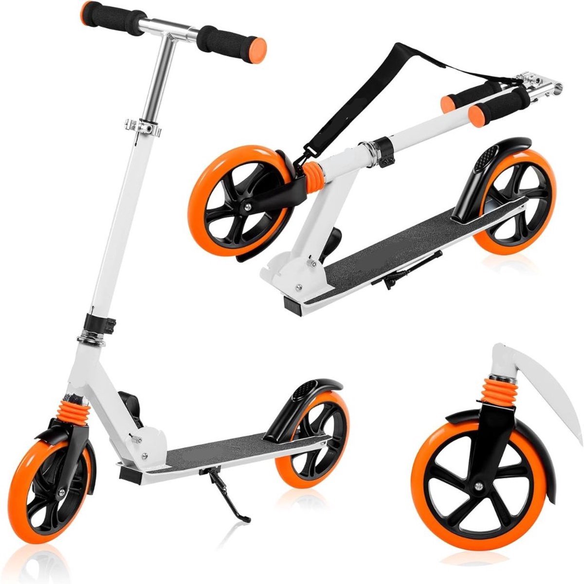 Thuys - Stuntstep Jongen - Voor Jongesn En Meisjes - 87cm x 34cm x 92cm - Wit Oranje (8721322411634)