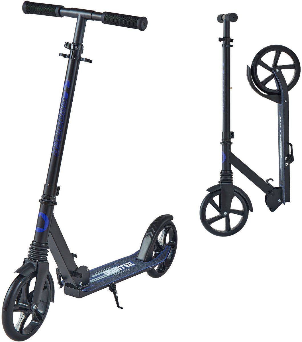 VEVOR Scooter (2 Wielen) voor Kinderen Vanaf 8 Jaar, Stadsscooter, Kinderscooter, Straatscooter met In Hoogte Verstelbaar Stuur en Antislip Platform, Opvouwbare Step tot 100 Kg, Zwart + Paars (0197988897132)