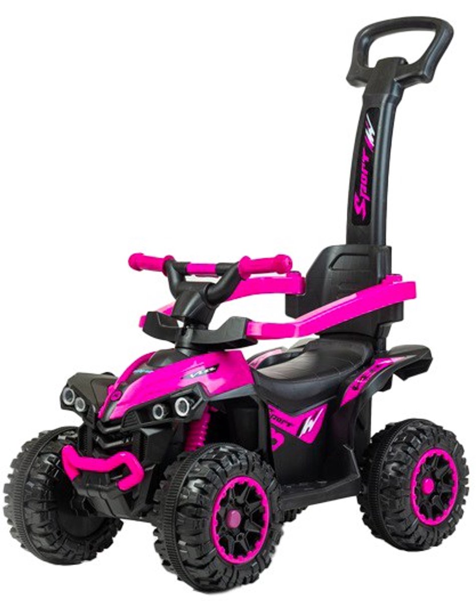 Baby Mix Mega loopauto met stuurstang roze - Kinderloopwagen (8596164148174)