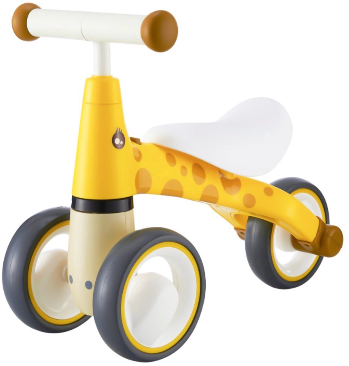 ECOTOYS Loopfiets Giraf - Baby & Peuter (12-36 mnd) - Indoor & Outdoor - Geel (8721184752531)