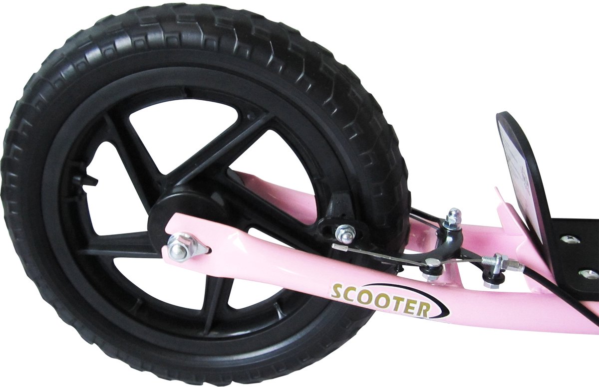 HOMCOM Kinderstep Staal, PVA, EVA L120 x B52 x H80-88 cm Roze (4251774914710)