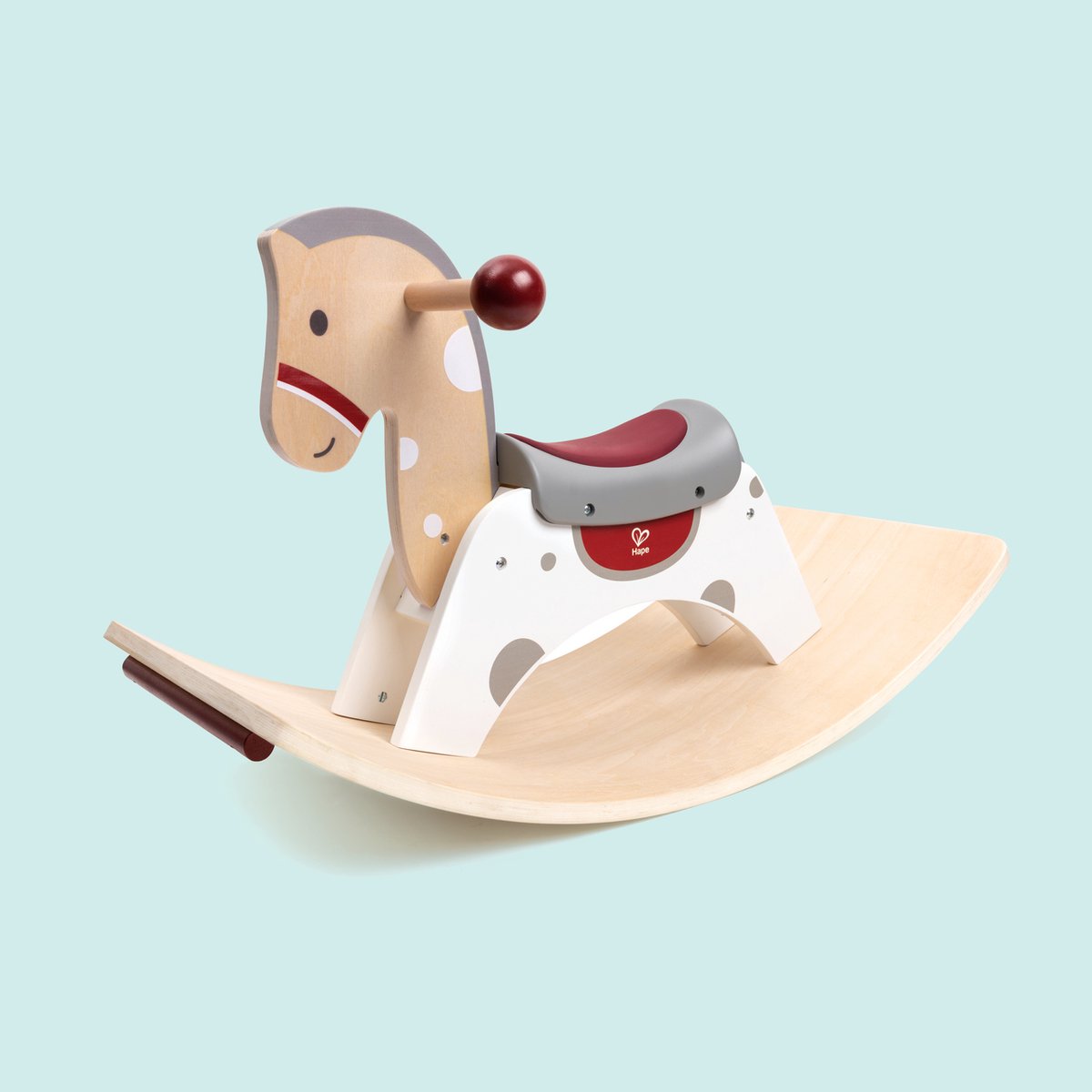 Hape 2-in-1 Hobbelpaard met Balansboard - Houten Schommelpaard Baby vanaf 12 Maanden (6943478039490)