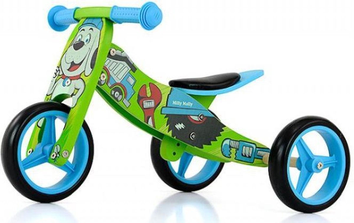 Milly Mally 2-in-1 Loopfiets Jake Bob - Loopfiets - Jongens - Blauw (5901761123784)