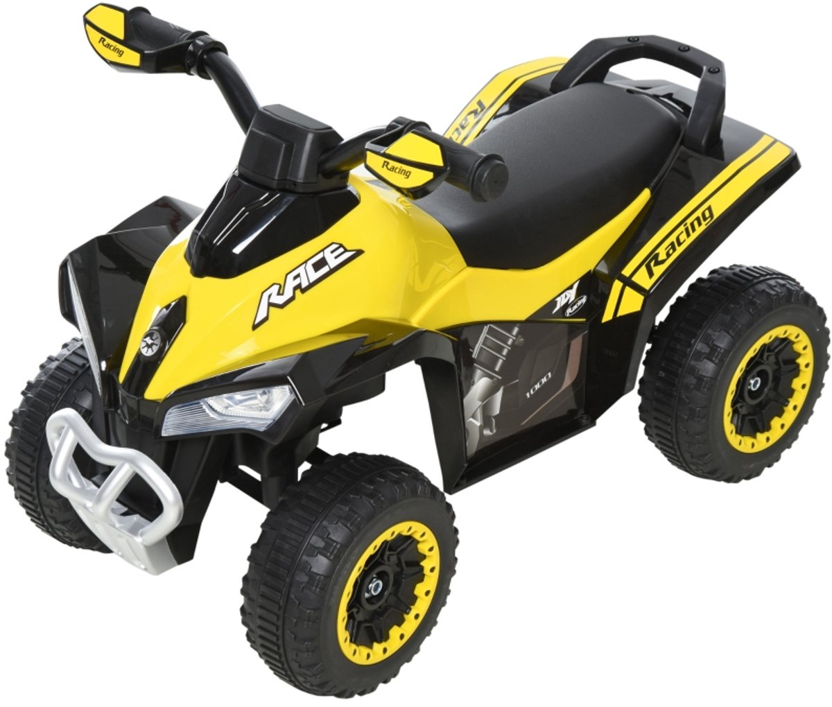 Peuter Loopauto, Met Licht en Muziek, Geel Design, Kunststof en Staal Constructie, Geschikt 1,5-3 Jaar, Draagvermogen 20 kg, Voet-aangedreven (6153903240258)