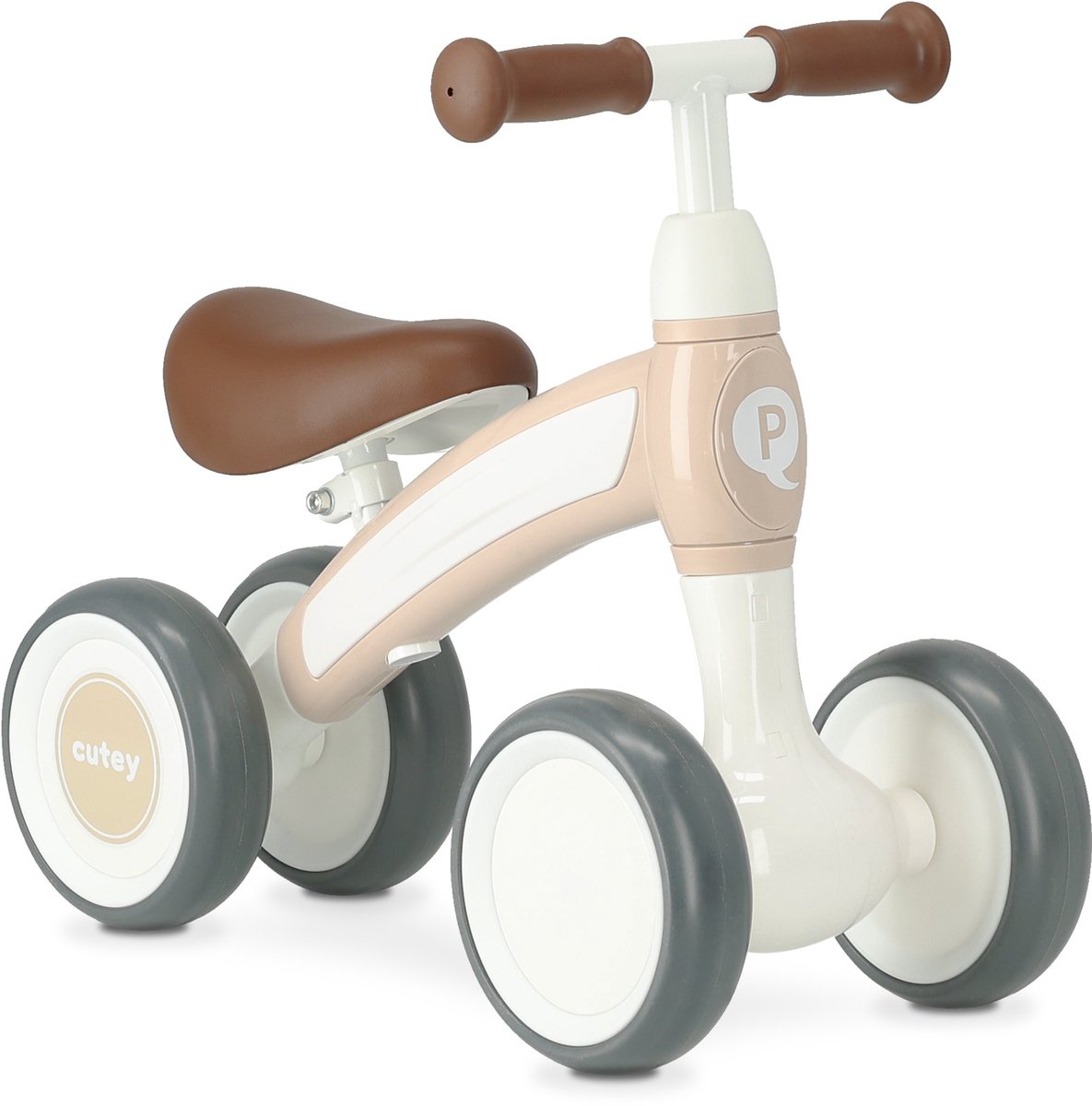 Qplay Cutey Loopfiets - Peuter Balansfiets - Lichtgewicht - Beige (5061047480922)