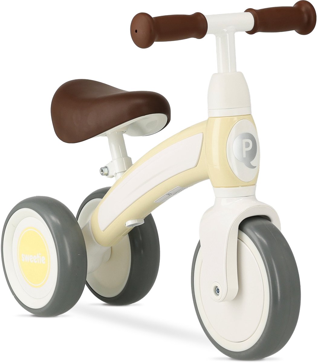 Qplay Sweetie Loopfiets - Driewieler 1-3 Jaar - Peuterfiets - Yellow (5061047481981)
