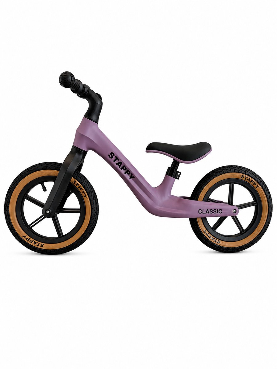 Stappy Classic Loopfiets Paars - 12 inch luchtbanden - vanaf 2 jaar - lichtgewicht 3 kg - verstelbare zadel (6156319748745)