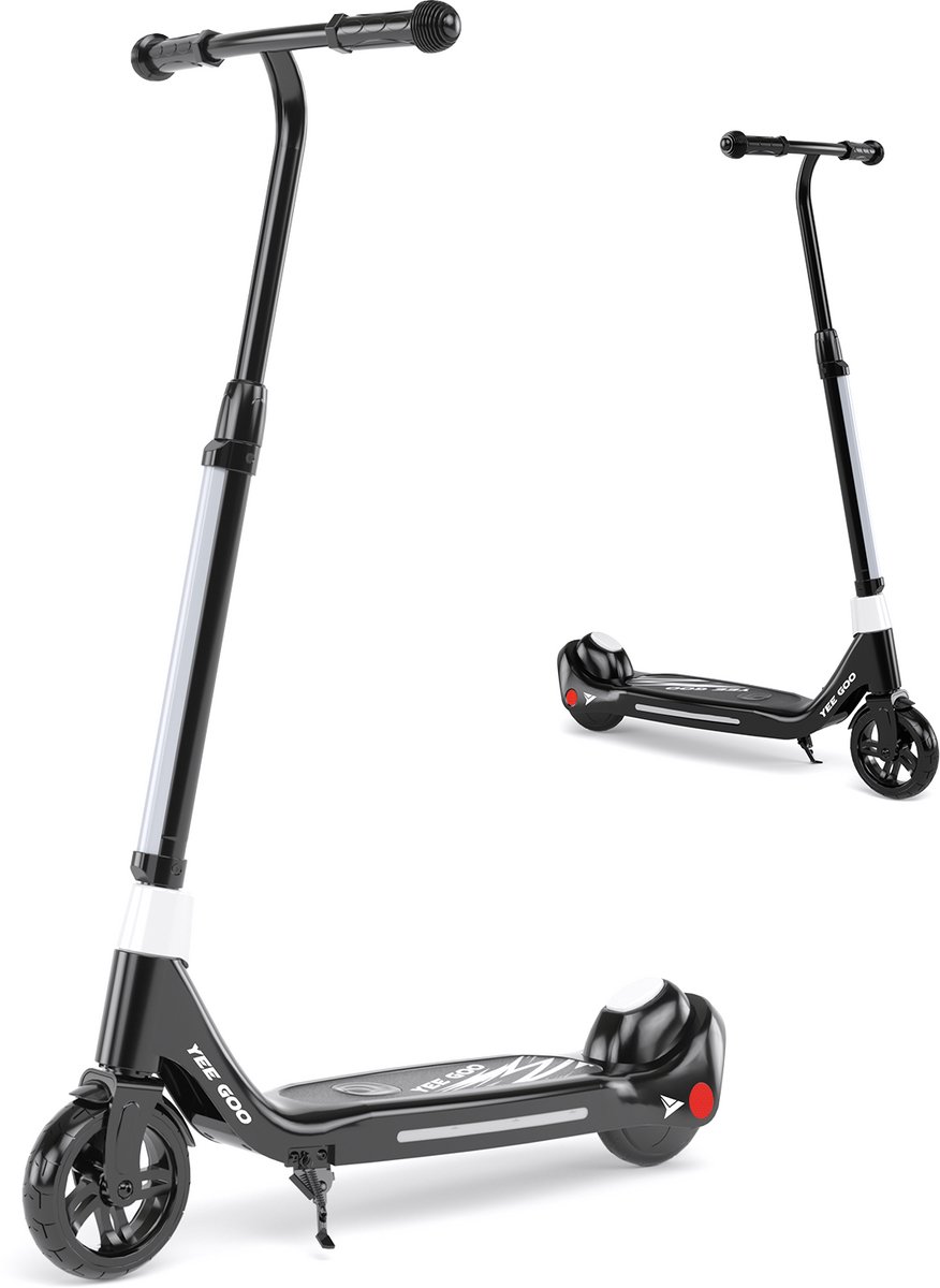 YEE GOO Kinderstep - Elektrische kinderstep - Elektrische step - Hoogte verstelbaar in drie standen - 100W Motor - Maximale snelheid 8 km/u - Bereik 10km - voor 6-12 jaar oude Kinderen - Wit. (6978788001585)