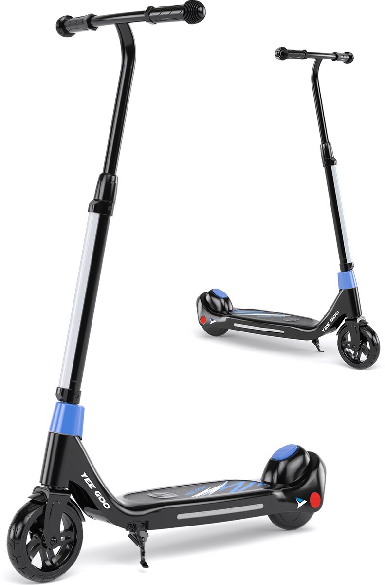 YEE GOO Kinderstep - Elektrische kinderstep - Elektrische step - Hoogte verstelbaar in drie standen - 100W Motor - Maximale snelheid 8 km/u - Bereik 10km - voor 6-12 jaar oude Kinderen - Blauw. (6978788008959)