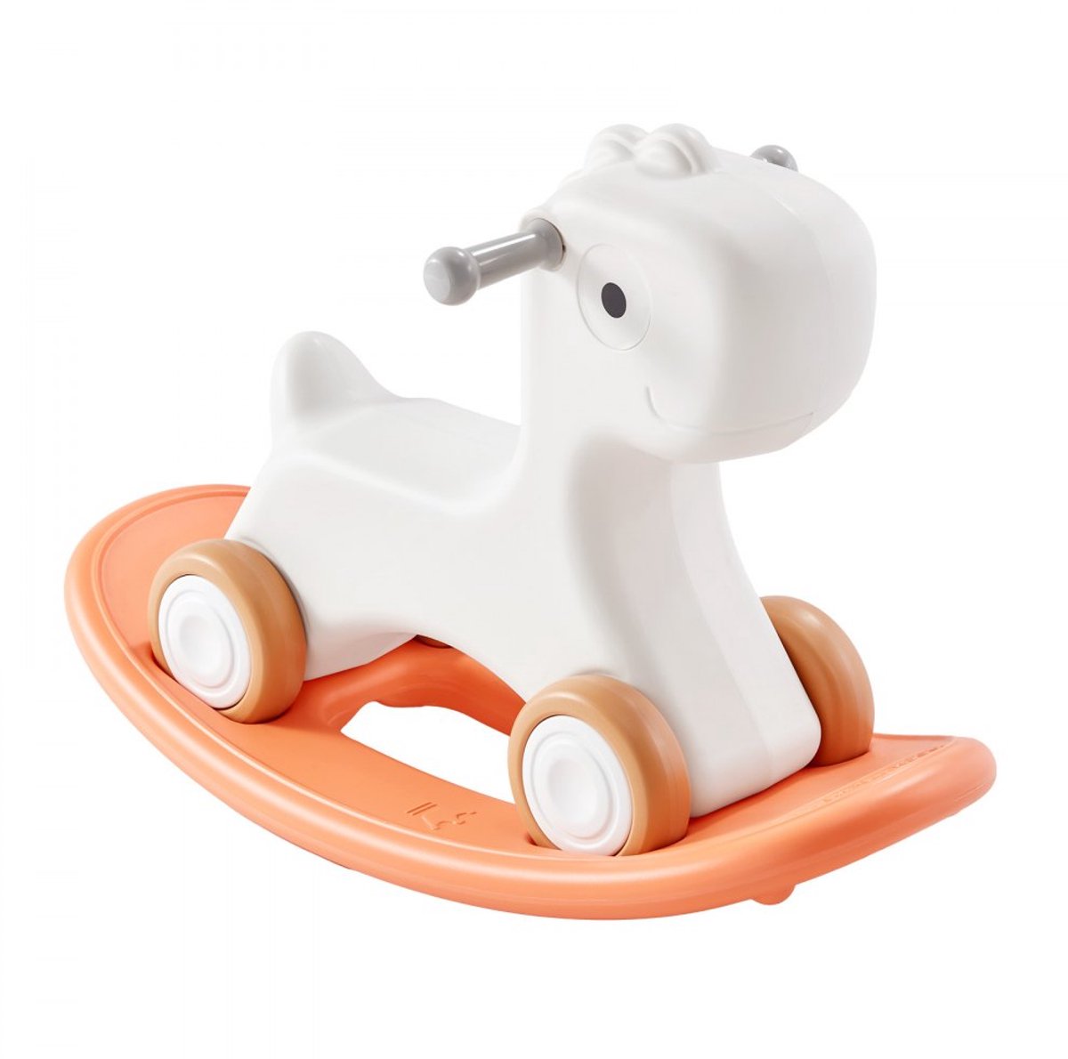 3-in-1 Schommelpaard Peuter - Babyschommel & Loopauto - Voor 1-3 Jaar - Afneembaar Balansbord - Met 4 Soepele Wielen - Belastbaar Tot 36 kg - HDPE - Schommelhoek 40° (6152723068080)