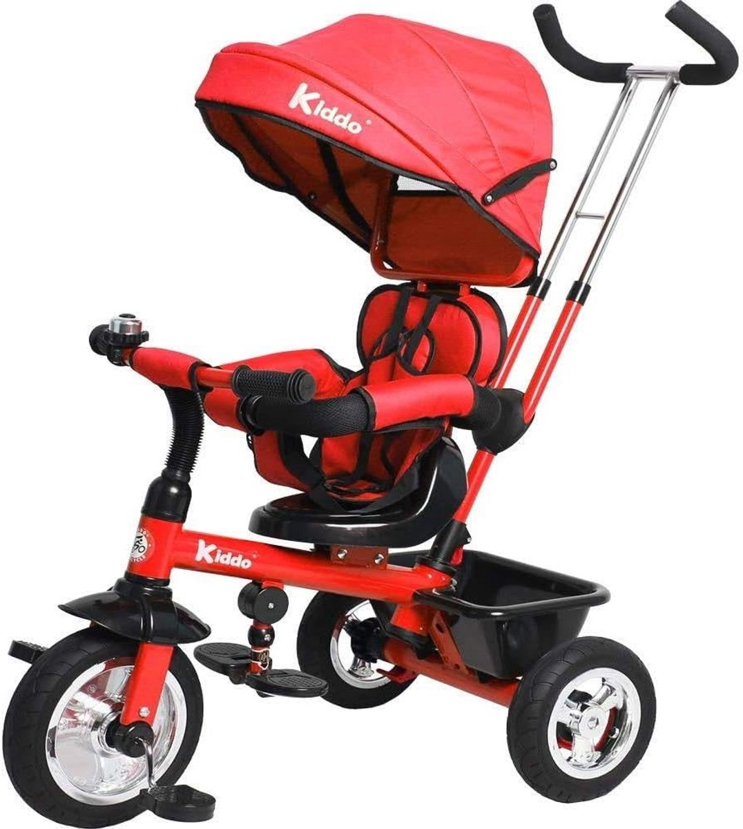 4-in-1 Driewieler voor Kinderen met Draaibare Zitting, Achterrem en Zonnekap (9101009545798)