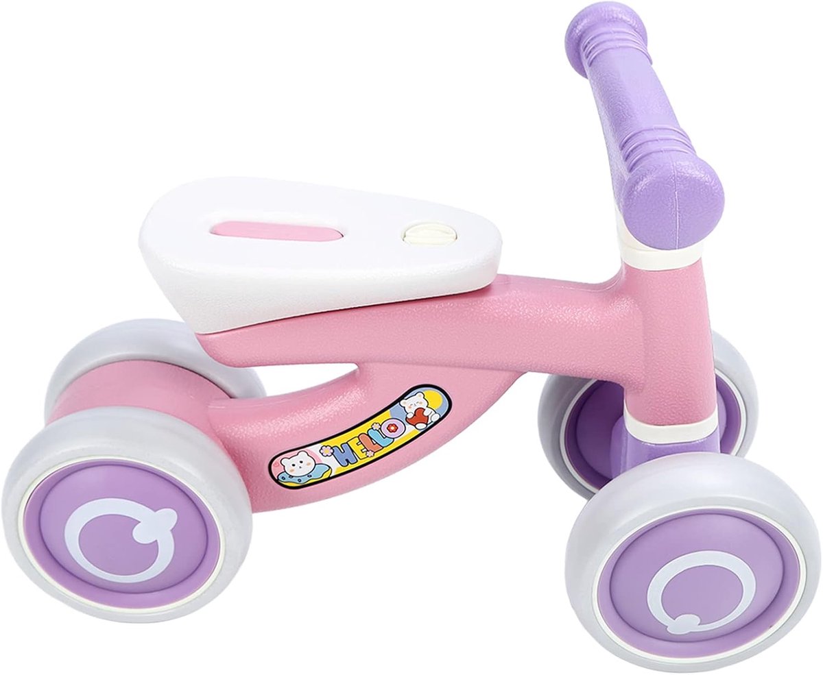 Baby Loopfiets - Peuterfiets Kinderfiets - Leren Balanceren - Veilig Stuurhoek - 44 x 25 x 23 cm - Roze Paars (9101341018677)