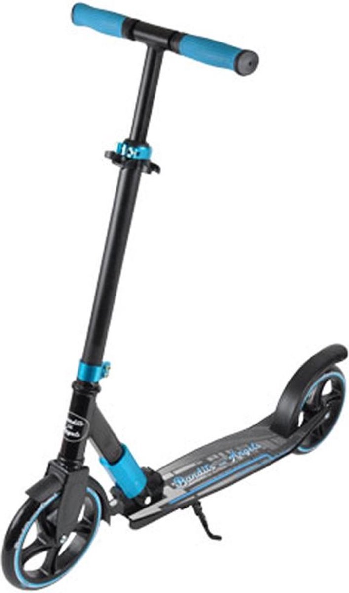 Bandits & Angels Kinderstep Black Racer 205 Blauw vanaf 5 Jaar voor Jongens en Meisjes - Step voor Kinderen - Inklapbaar - Verstelbaar stuur - Stepje met Voetrem (8719558080366)