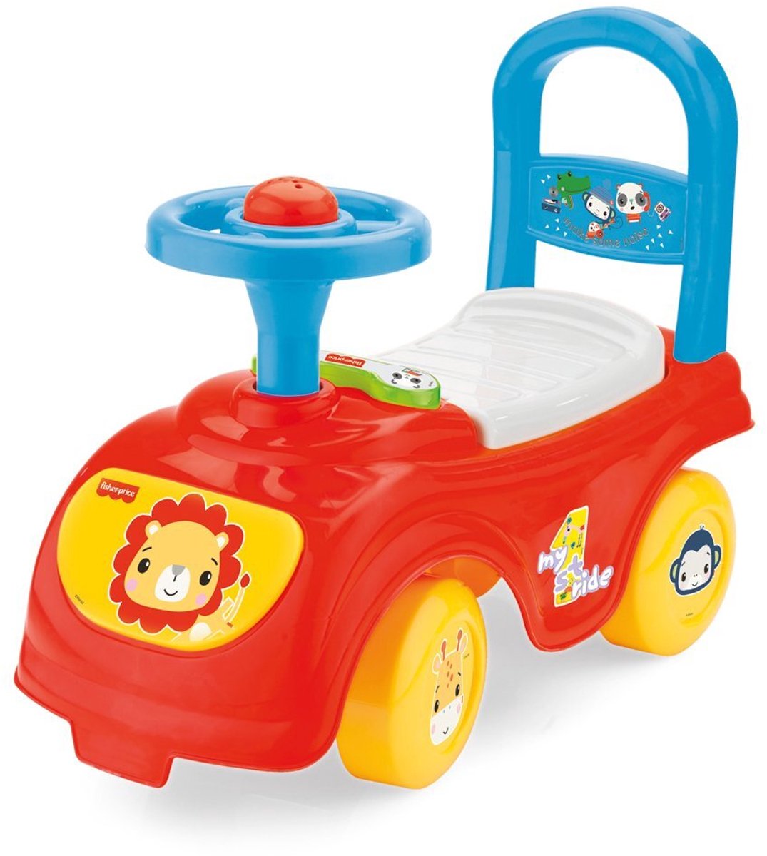 Fisher Price Loopauto + Toeter Rood/Blauw/Geel (8690089018014)