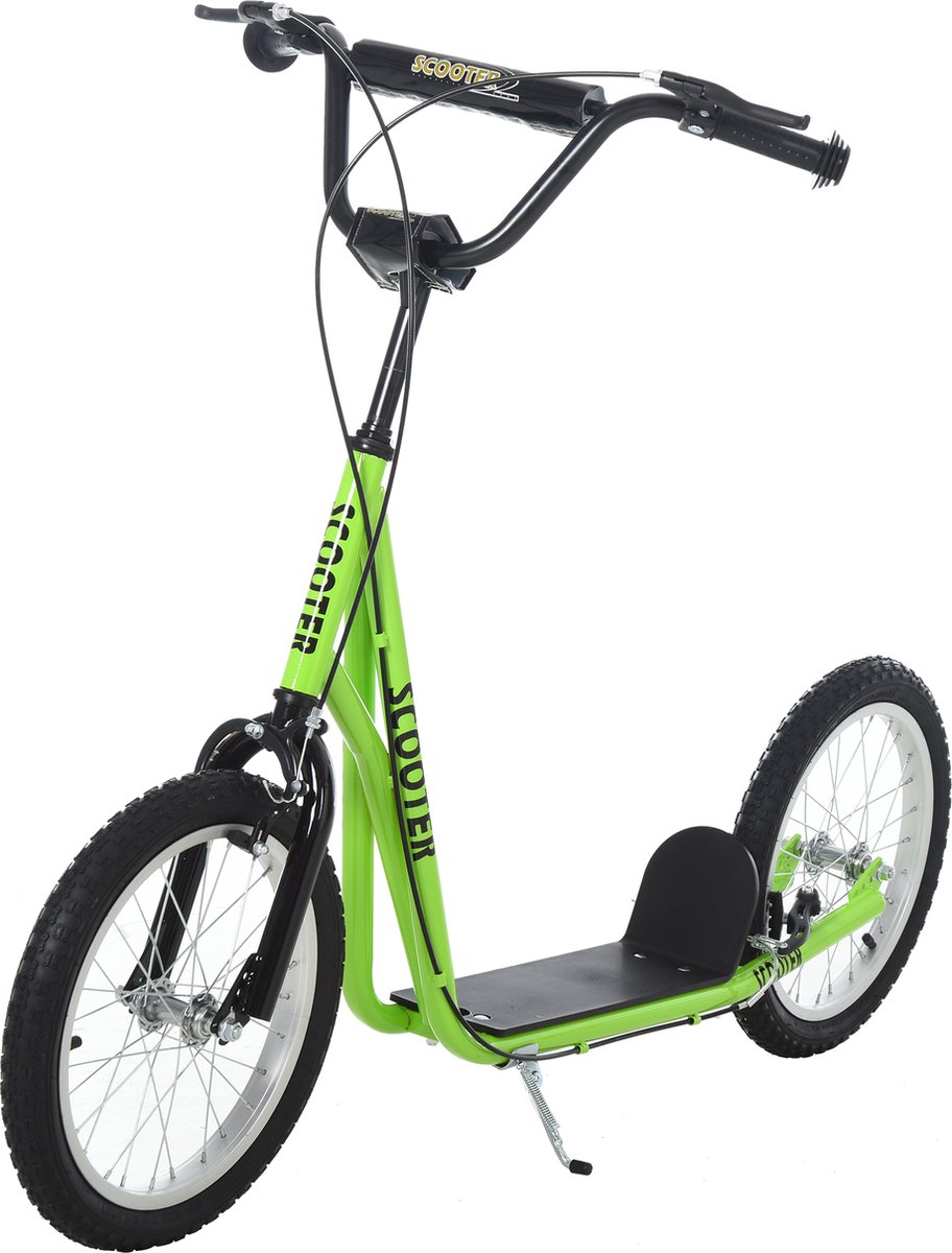 HOMCOM kinderstep - hoogteverstelbaar - met rem - groen (4251774964616)