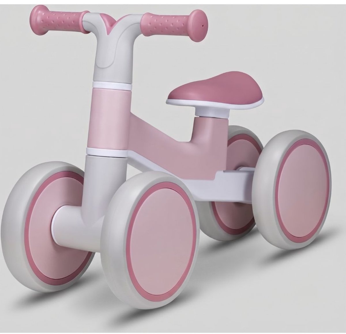 JCP® Loopfiets - Loopfiets 1 Jaar - Loopfietsje - Roze roos - 58cm x 28cm x 38cm (6156319399305)