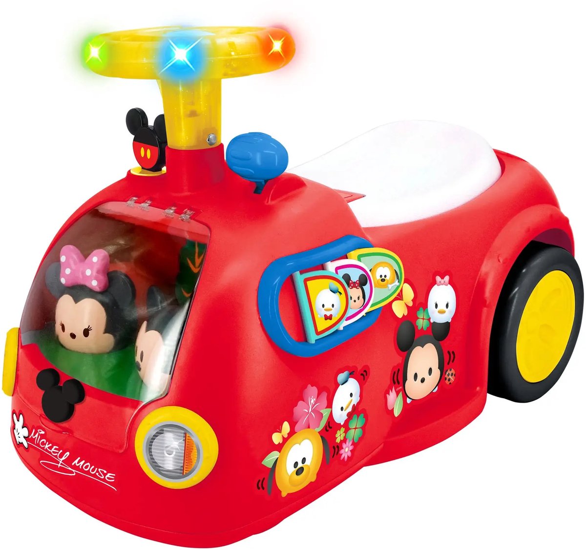 KIDDIELAND Mickey Ride 'N Go loopauto met geluid en licht, inclusief Zoom-opbergbox (0661148659798)