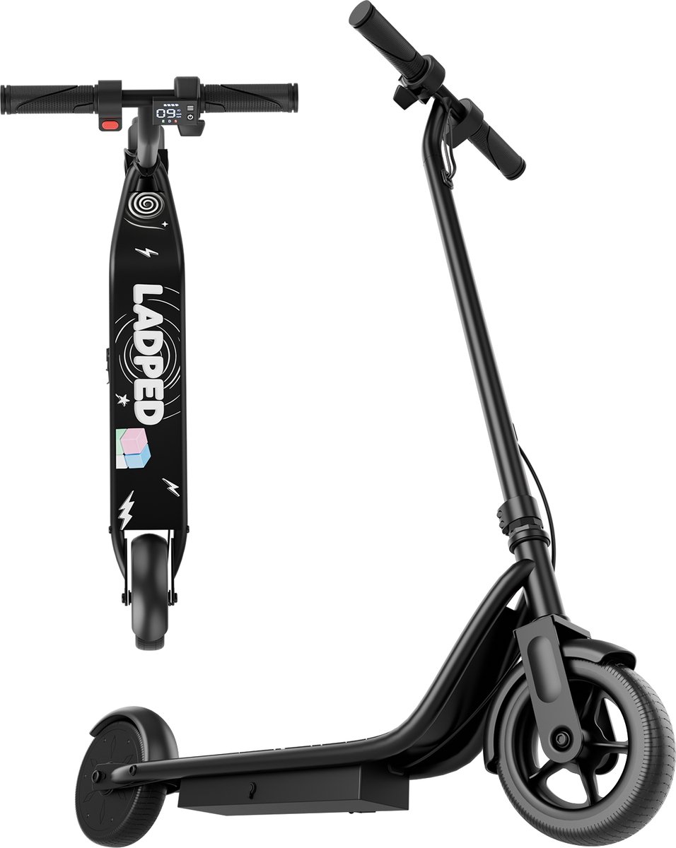 LADPED LP65 Elektrische Kinderstep - 250W Motor, Tot 14 km/u, 16 km Actieradius, 3 Snelheidsstanden, 6,5 Inch Massieve Banden, Veilig en Opvouwbaar-Zwart (6979854650515)