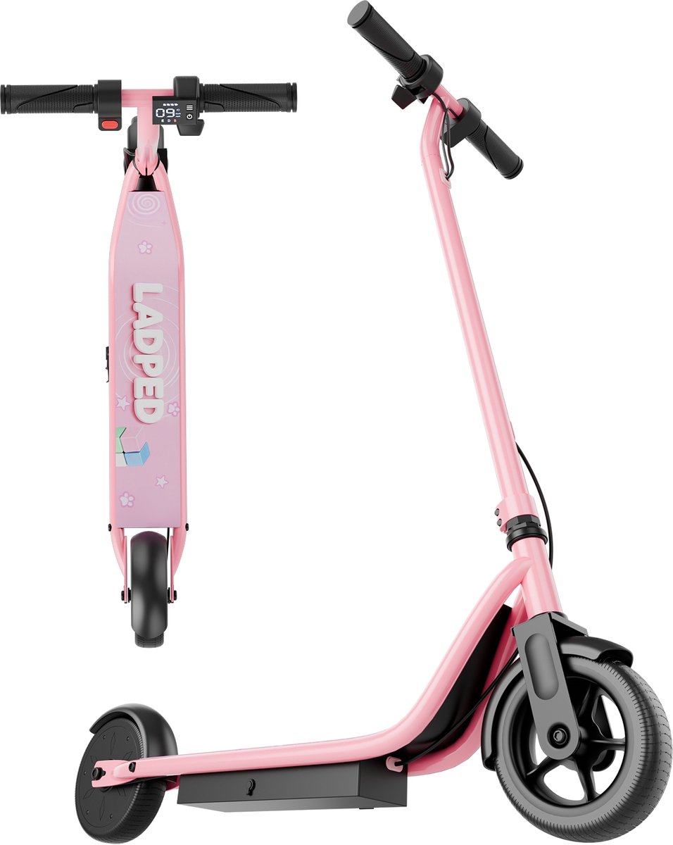 LADPED LP65 Elektrische Kinderstep - 250W Motor - Tot 14 km/u - 25.2V 4,4Ah - 16 km Actieradius - 3 Snelheidsstanden - 6,5 Inch Massieve Banden - Veilige Step voor Kinderen- Roze (6979854650522)