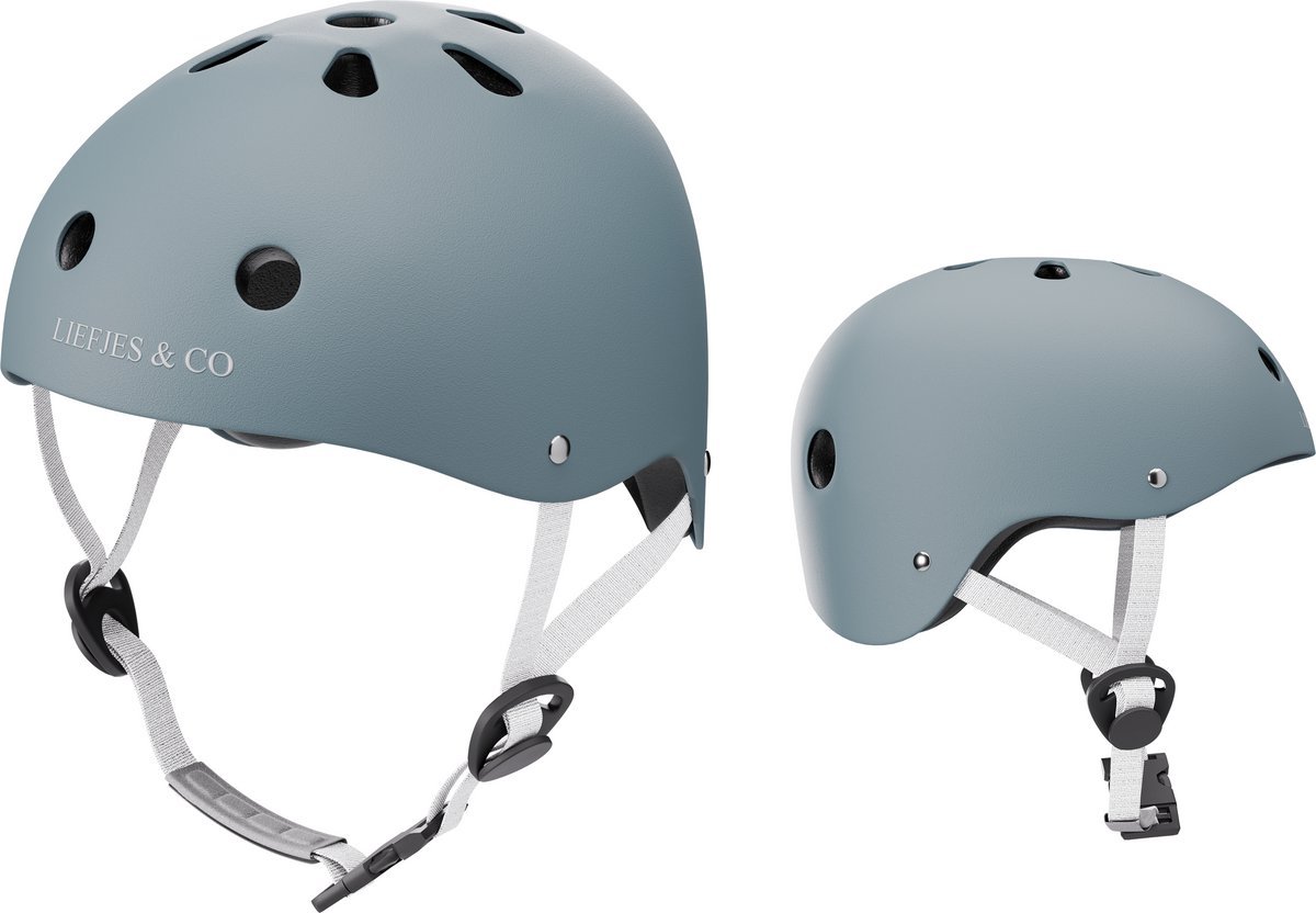 Liefjes & Co Loopfiets / Driewieler Vanaf 1 Jaar Met Helm Pastelblauw (8720364903343)