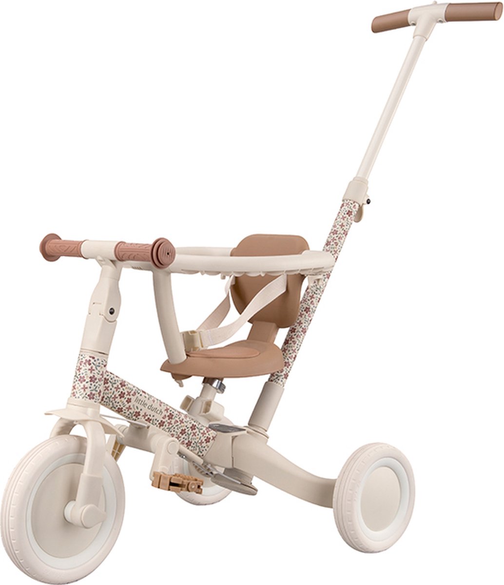 Little Dutch - 4 in 1 Driewieler Met Duwstang - Sunny flower (8717154582376)