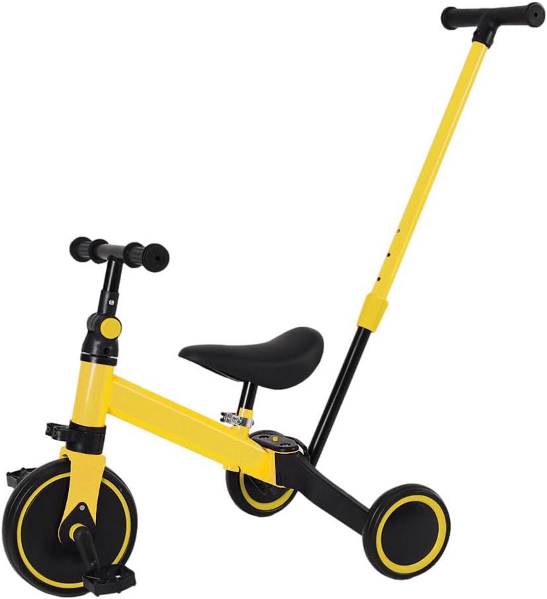 Loopfiets 3-in-1 voor Baby's en Peuters vanaf 18 Maanden - Loopfiets zonder Pedalen - Kinderfiets met Duwstang (9101089037817)