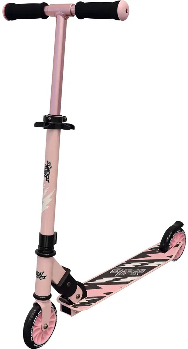 New Sports step roze zwart 120mm ABEC7 kinderstep aluminium. (4018501107780)