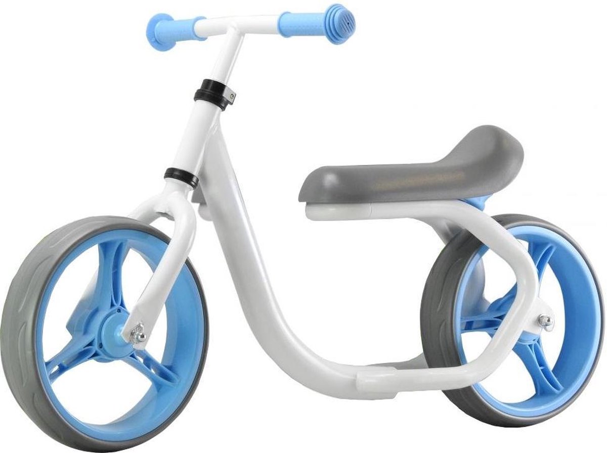 PexKids kinder Max Speed Loopfiets - 10.5 inch - Aluminium - Wit/Blauw (8718836203046)