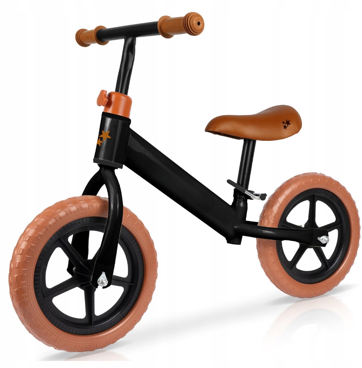 Playos® - Balansfiets - Zwart / Bruin - (8721447983566)