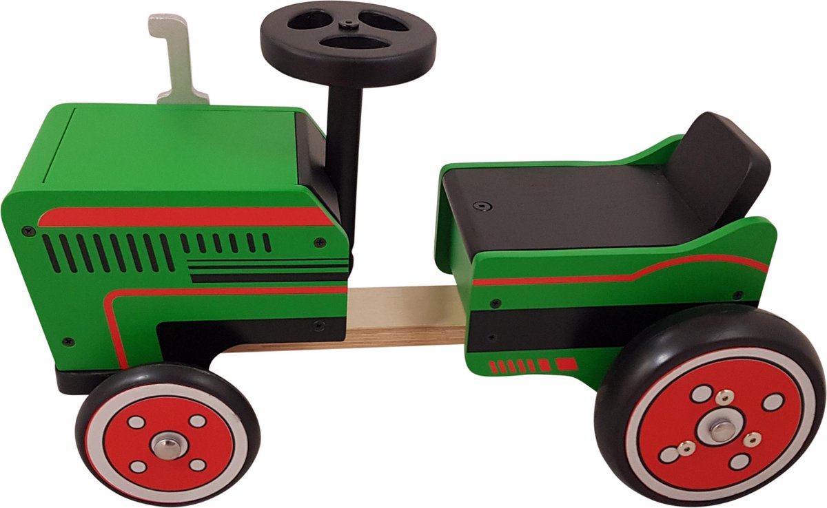 Playwood - Houten loopauto tractor - met opbergvak (8719348003773)