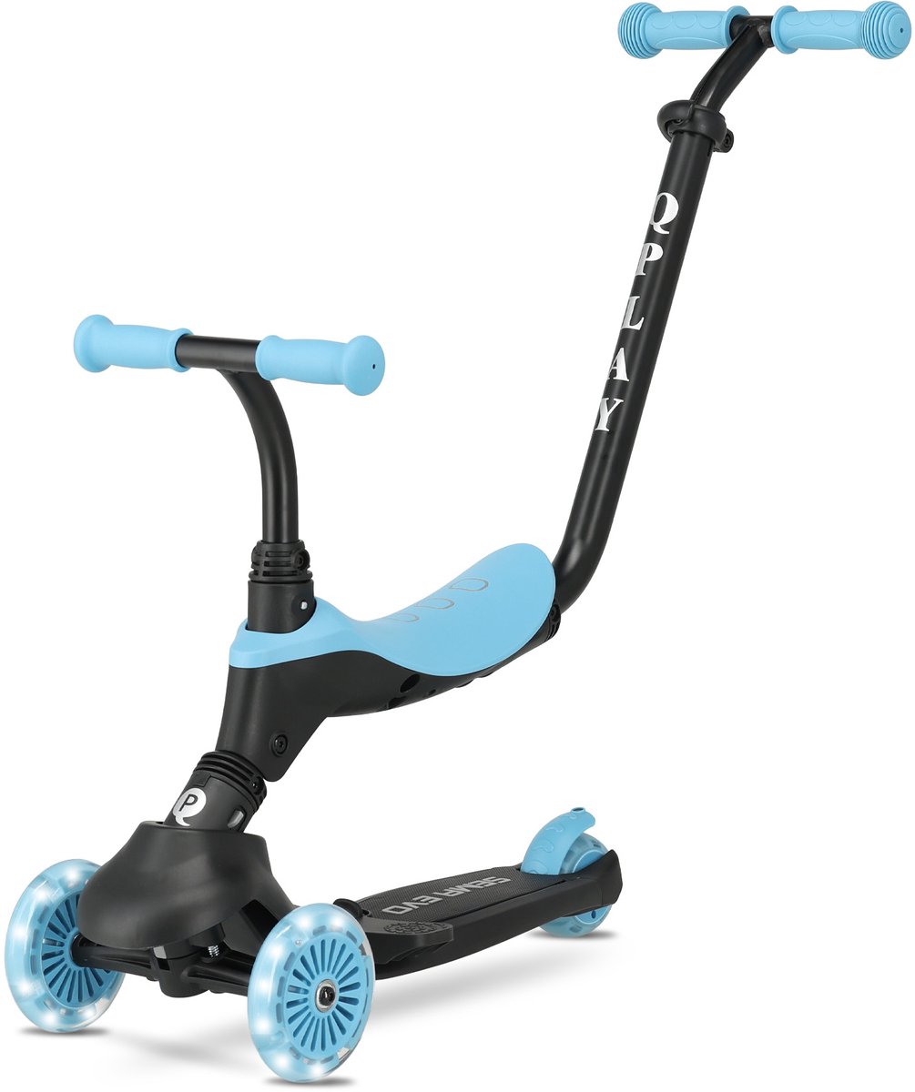 Qplay Sema Evo Kinderstep - 6-in-1 step - LED wielen - Blauw (5061047482162)