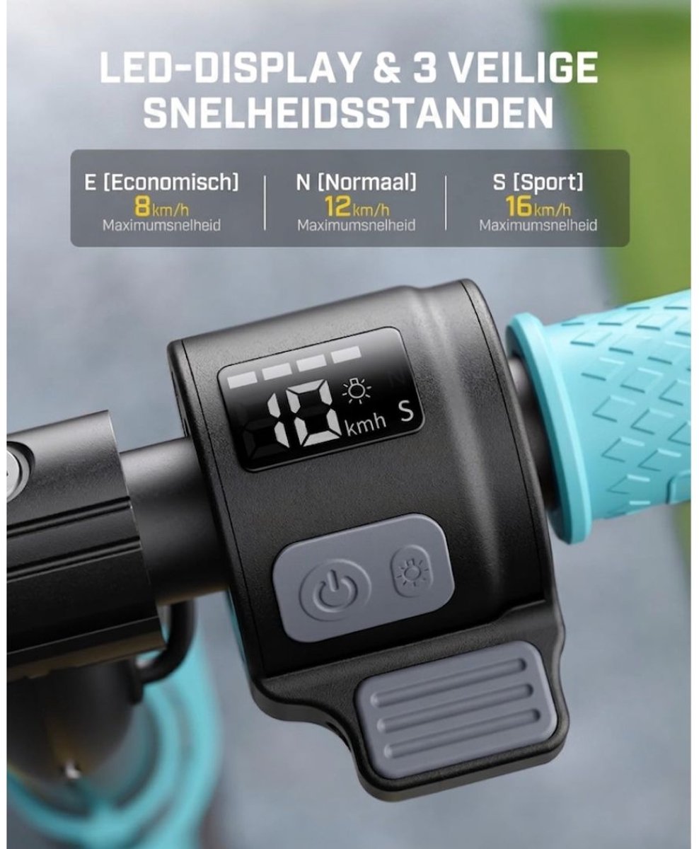 SP® Elektrische Step - Elektrische Steps voor Jongens - In hoogte Verstelbaar - Blauw - 75cm x 25cm x 14cm (6156320988925)