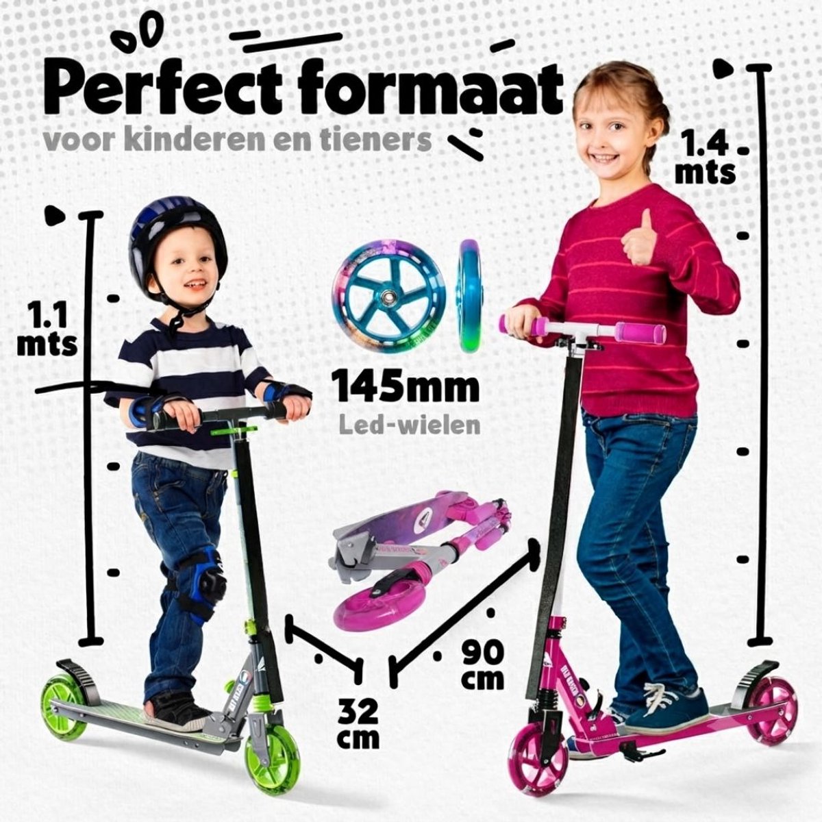 SP® Elektrische Step - Elektrische Steps voor Jongens - In hoogte Verstelbaar - Sterrenlicht - 71cm x 24cm x 14cm (6156321010021)