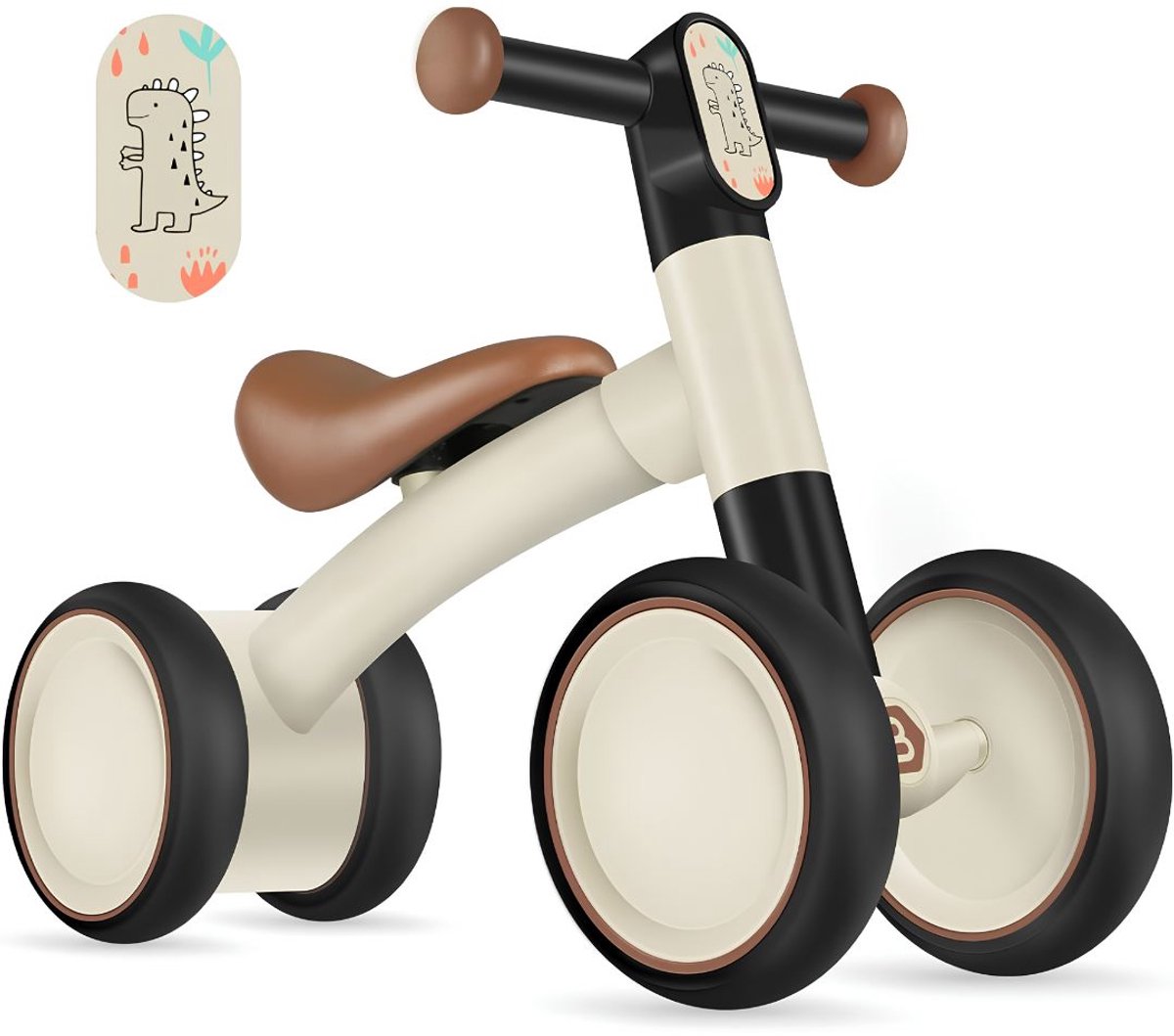 SP® Loopfiets - Loopauto - Comfortabele Luchtbanden - Bruin - 54cm x 20cm x 37cm (6156323516590)