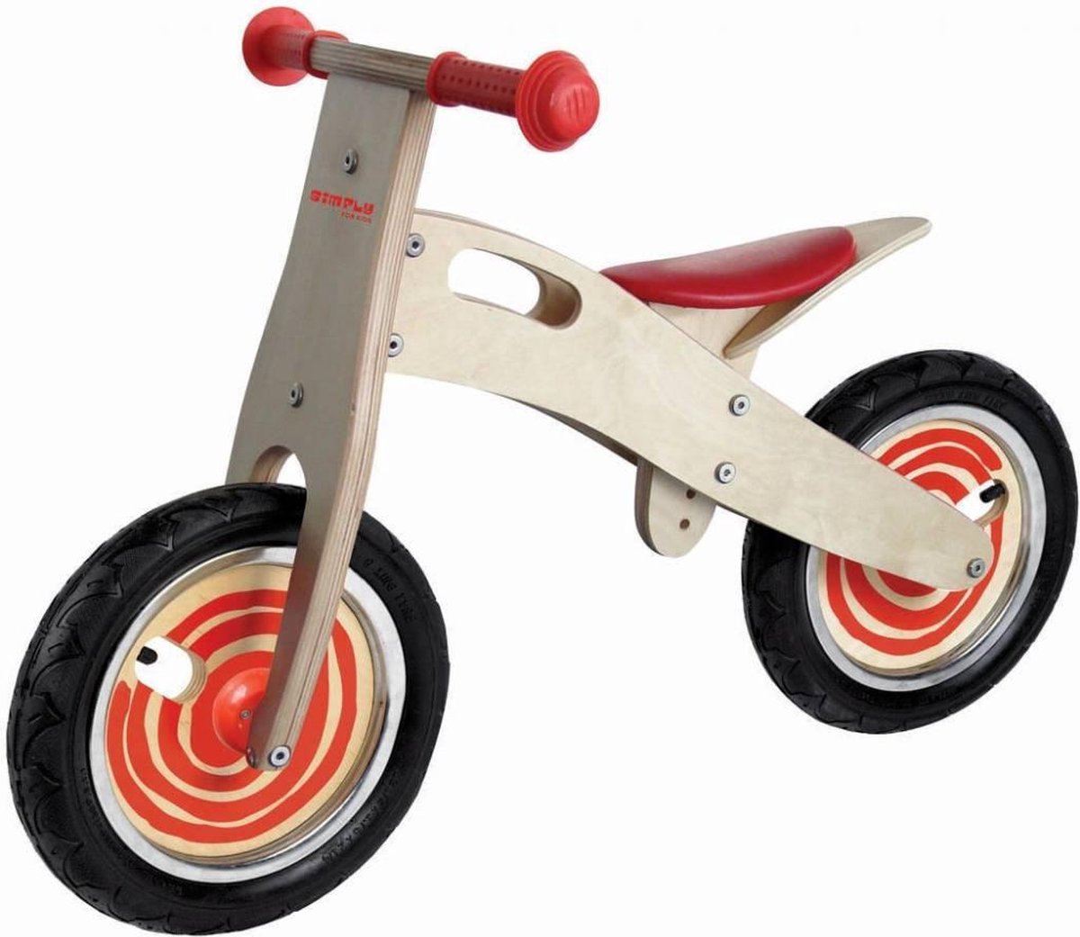 Simply Houten Loopfiets - Rood (8717278830681)