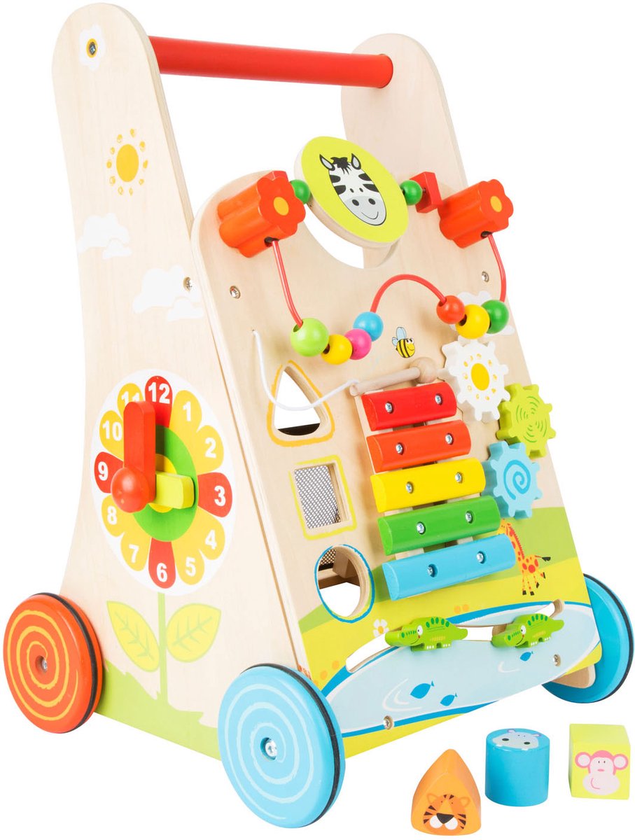 Small Foot - Houten Baby Walker Loopwagen Kleurrijk (4020972106063)